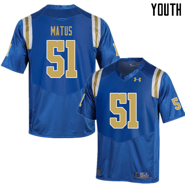 Youth #51 Ethan Matus UCLA Bruins College Football Jerseys Sale-Blue